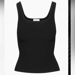 Aritzia Babaton Sculpt Knit Squareneck Tank